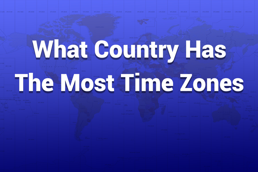 what country has the most time zones
