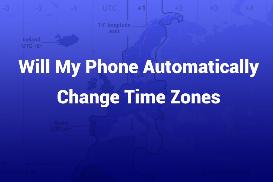 will my phone automatically change time zones